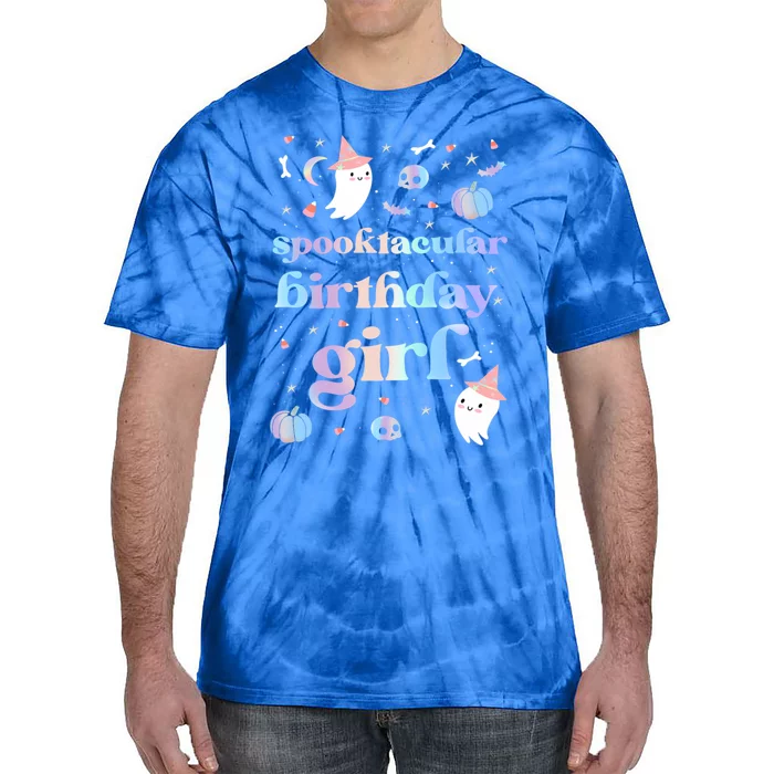 Spooktacular Birthday Cute Ghost Halloween Party Retro Gift Tie-Dye T-Shirt