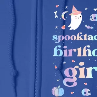 Spooktacular Birthday Cute Ghost Halloween Party Retro Gift Full Zip Hoodie