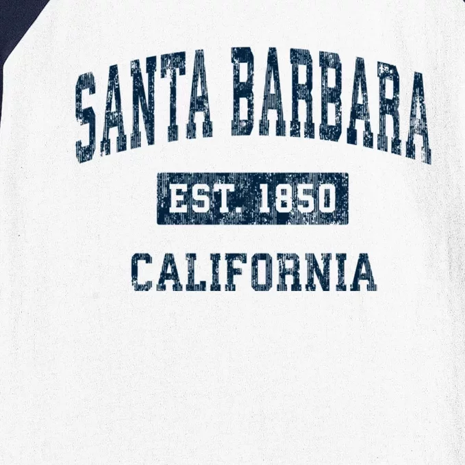 Santa Barbara California Ca Vintage Sports Baseball Sleeve Shirt