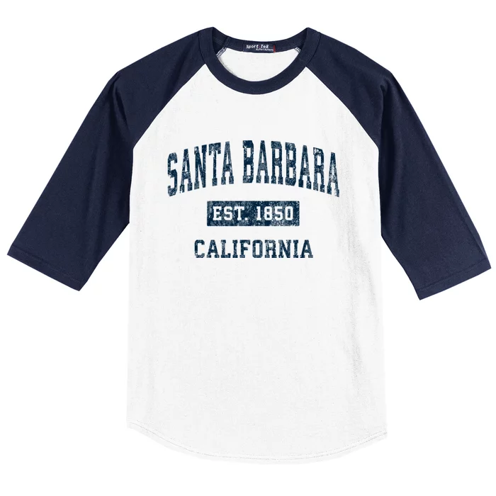 Santa Barbara California Ca Vintage Sports Baseball Sleeve Shirt