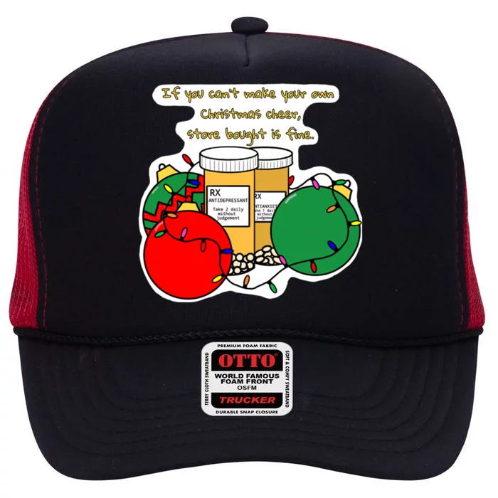 Store Bought Christmas Cheer High Crown Mesh Trucker Hat