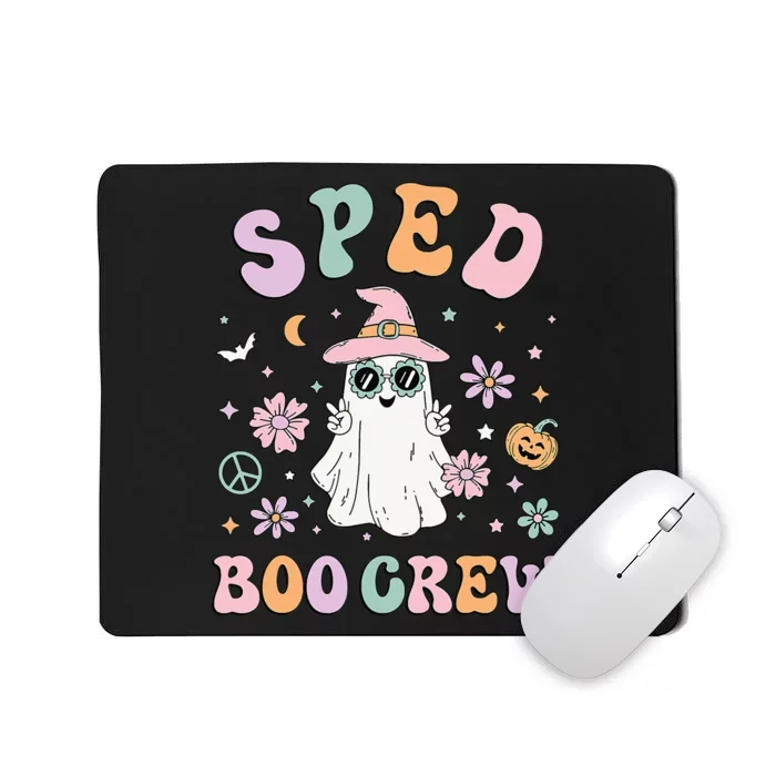 SPED Boo Crew Halloween Floral Ghost Special Ed SPED Teacher Mousepad