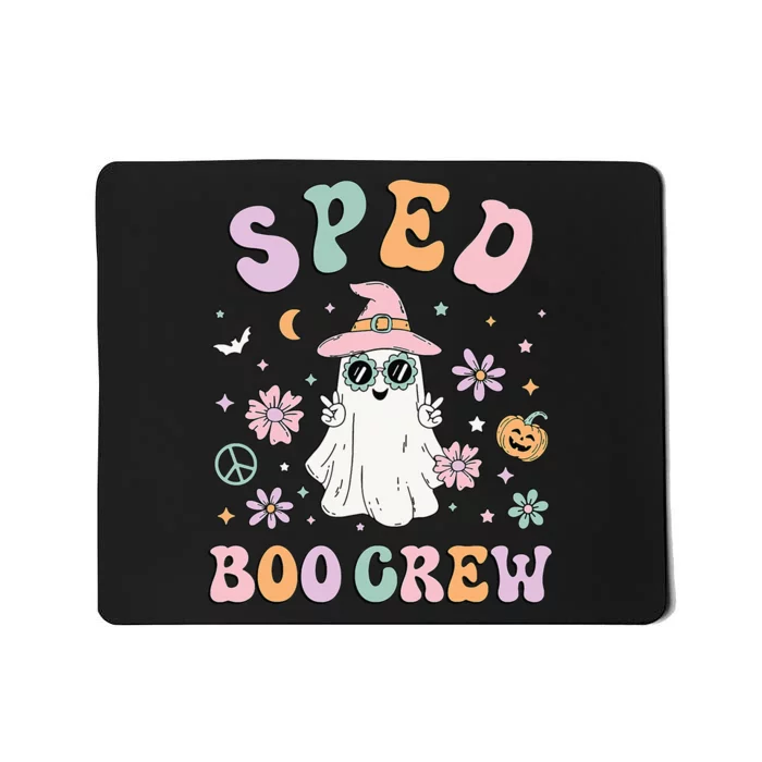 SPED Boo Crew Halloween Floral Ghost Special Ed SPED Teacher Mousepad