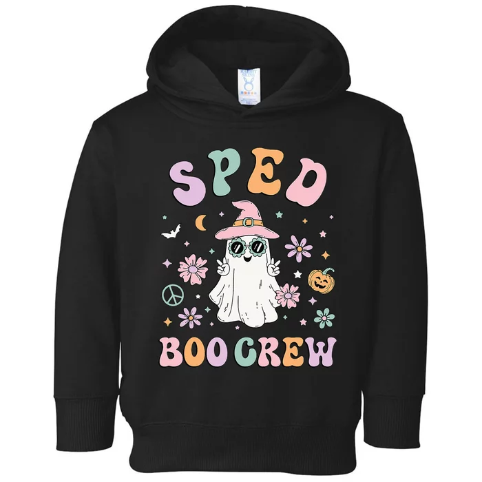 SPED Boo Crew Halloween Floral Ghost Special Ed SPED Teacher Toddler Hoodie