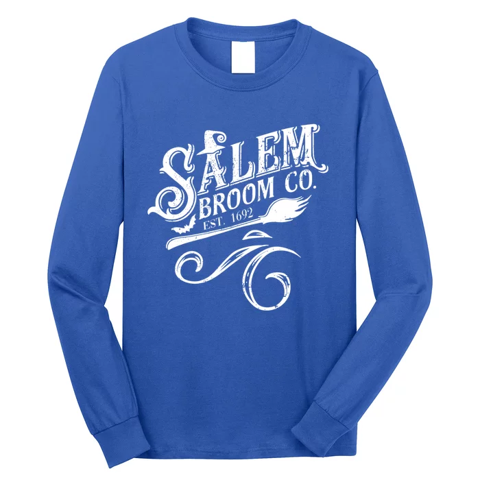 Salem Broom Co Est 1692 Funny Halloween Witch Quote Graphic Gift Long Sleeve Shirt