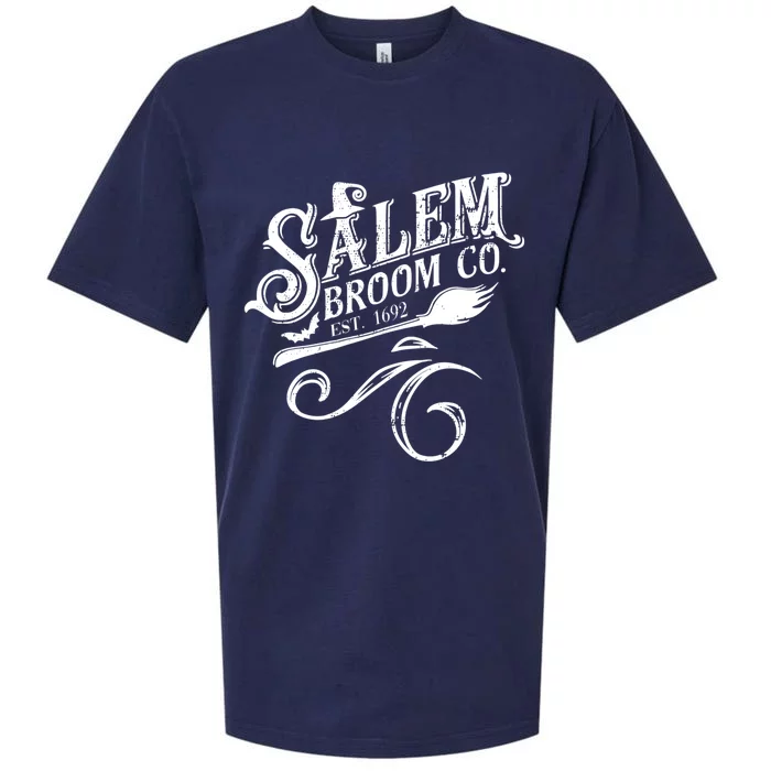 Salem Broom Co Est 1692 Funny Halloween Witch Quote Graphic Gift Sueded Cloud Jersey T-Shirt