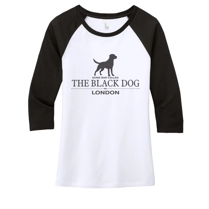 Some Bar Called The Black Dog London Ttpd Women's Tri-Blend 3/4-Sleeve Raglan Shirt