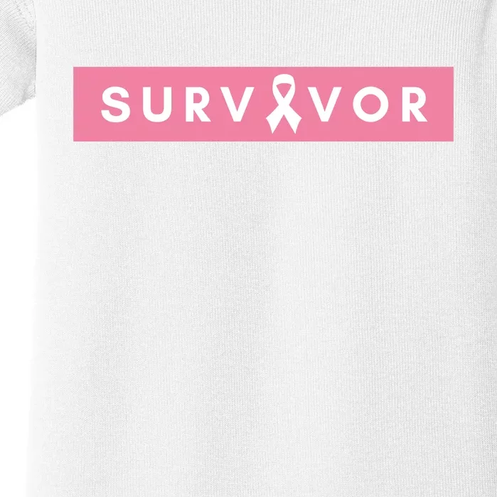 Survivor Breast Cancer Awareness Baby Bodysuit