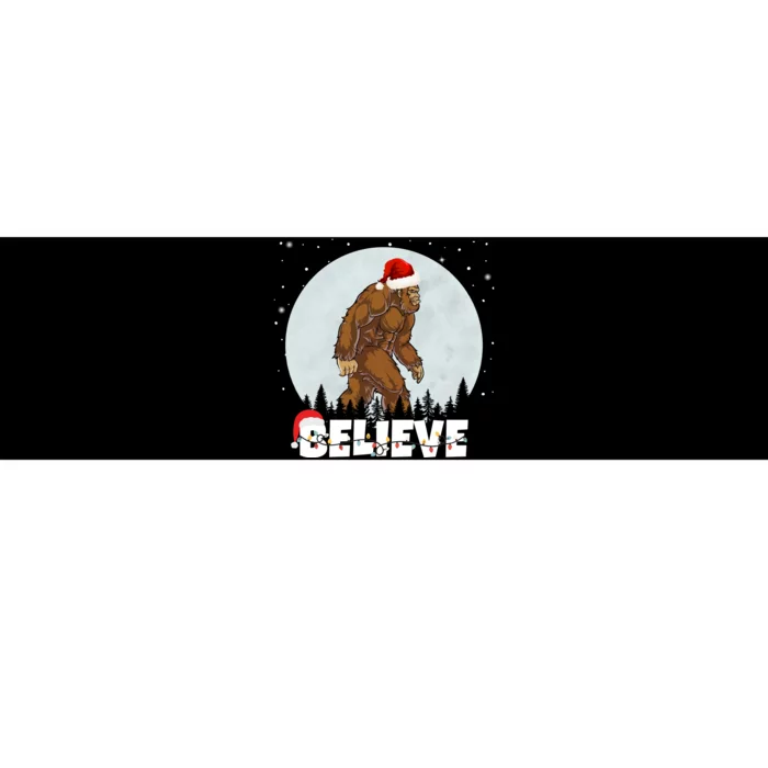 Santa Bigfoot Christmas Rock Funny Sasquatch Believe Bumper Sticker