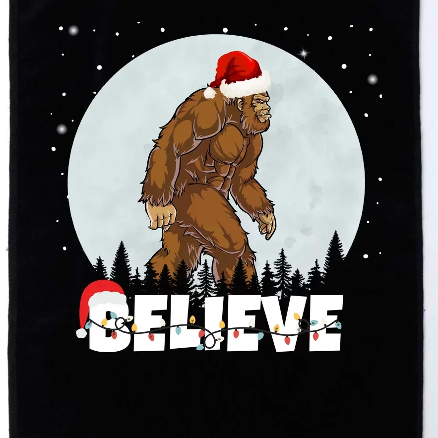 Santa Bigfoot Christmas Rock Funny Sasquatch Believe Platinum Collection Golf Towel