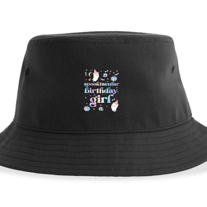 Spooktacular Birthday Cute Ghost Halloween Party Sustainable Bucket Hat