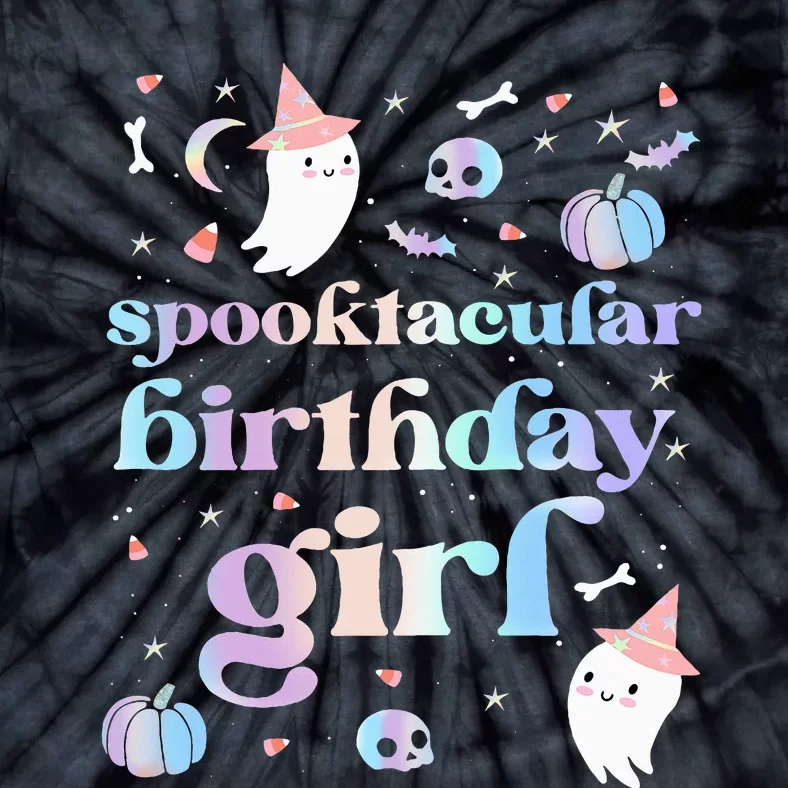 Spooktacular Birthday Cute Ghost Halloween Party Tie-Dye T-Shirt