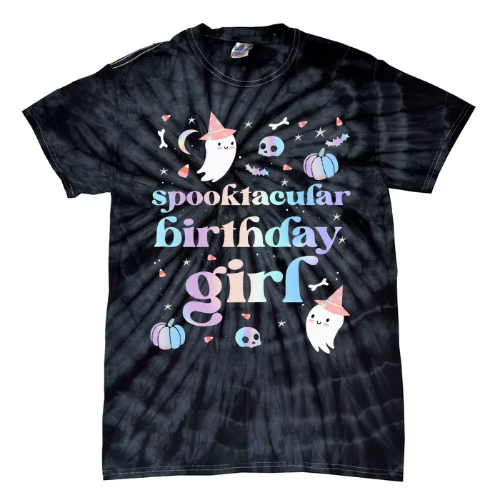 Spooktacular Birthday Cute Ghost Halloween Party Tie-Dye T-Shirt