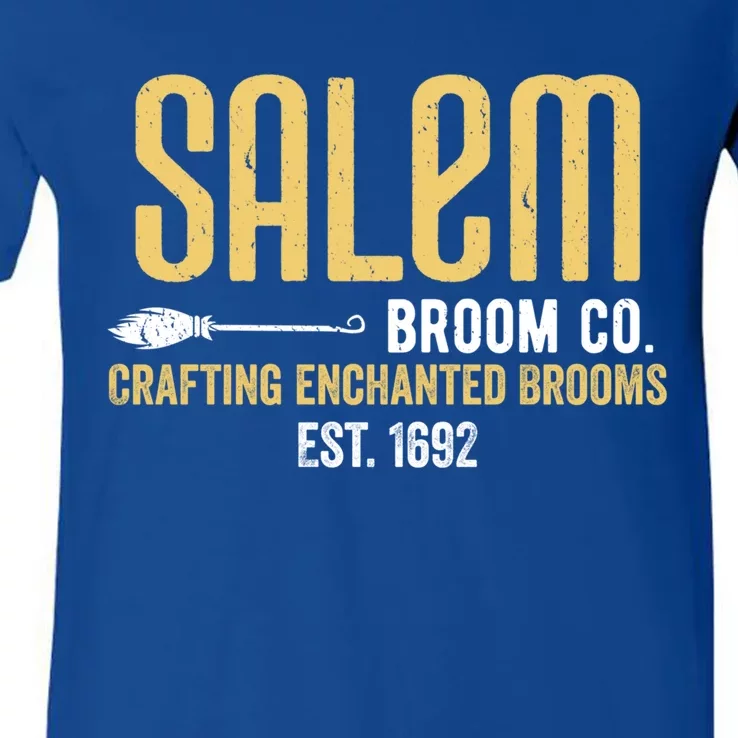 Salem Broom Company Est 1692 Basic Witch Salem Broom Co Gift V-Neck T-Shirt