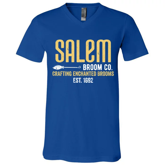 Salem Broom Company Est 1692 Basic Witch Salem Broom Co Gift V-Neck T-Shirt