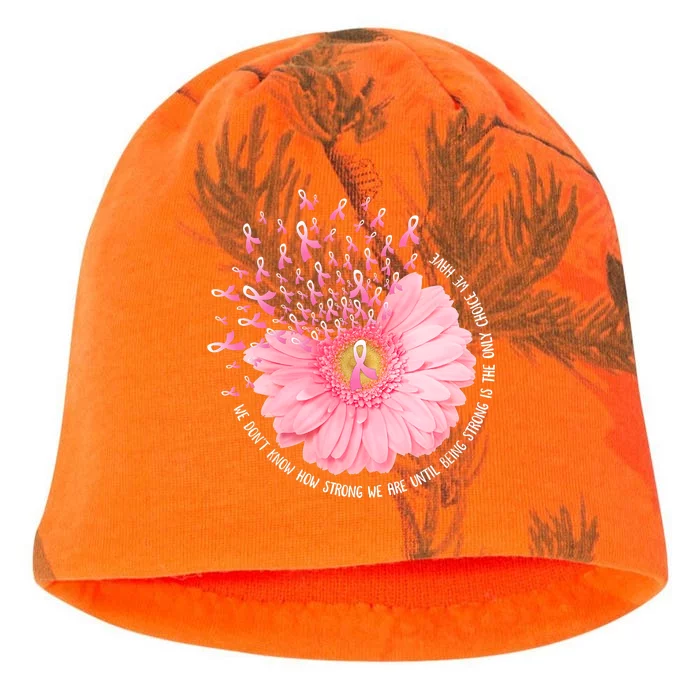 Sunflower Breast Cancer Awareness Pink Ribbon In October Kati - Camo Knit Beanie