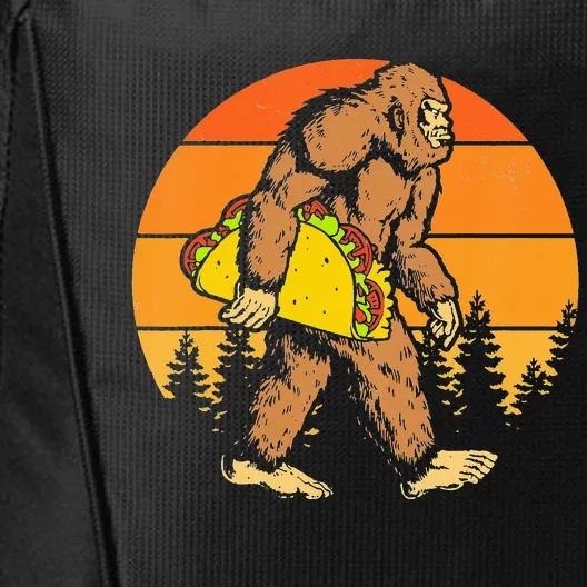 Sasquatch Bigfoot Carrying Taco Funny Cinco De Mayo City Backpack