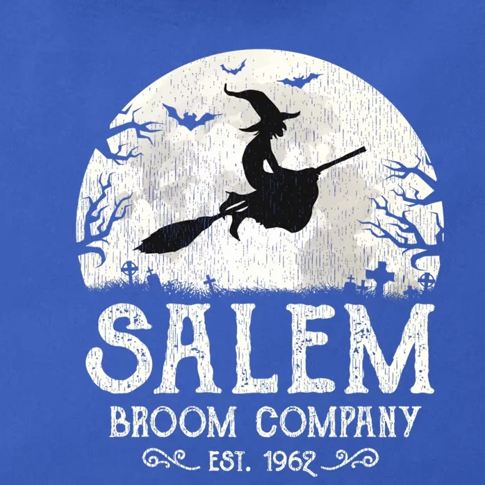 Salem Broom Company Meaningful Gift Grunge Halloween S Witch Gift Zip Tote Bag