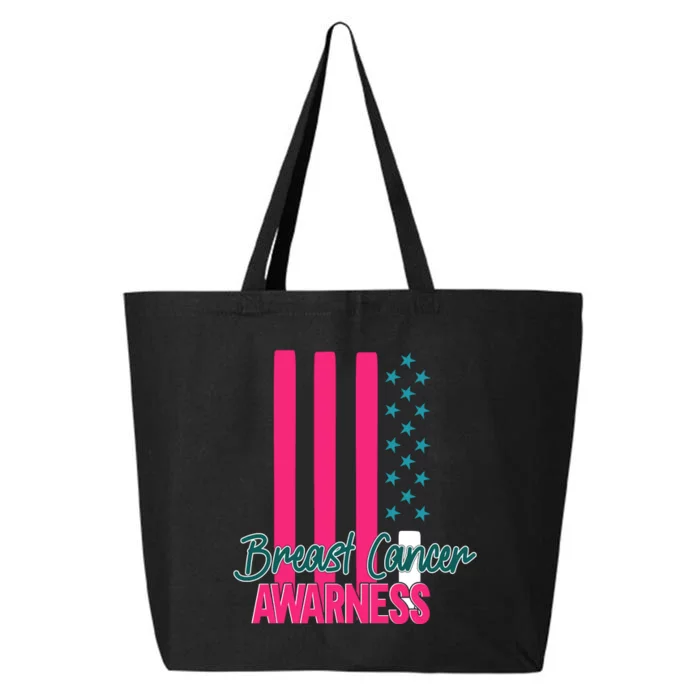 Shop Breast Cancer Awareness Flag 25L Jumbo Tote