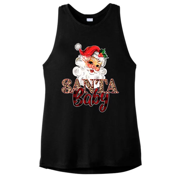 Santa Baby Cute Christmas Gift Ladies Tri-Blend Wicking Tank