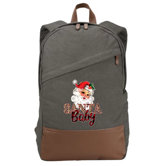 Santa Baby Cute Christmas Gift Cotton Canvas Backpack