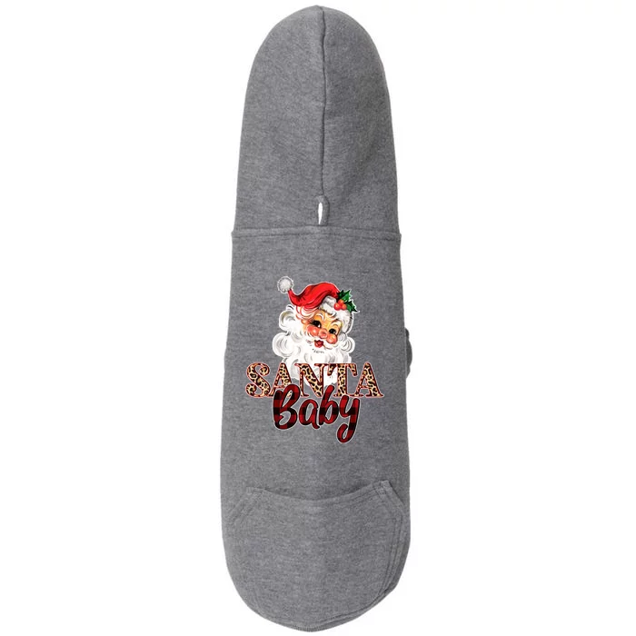 Santa Baby Cute Christmas Gift Doggie 3-End Fleece Hoodie