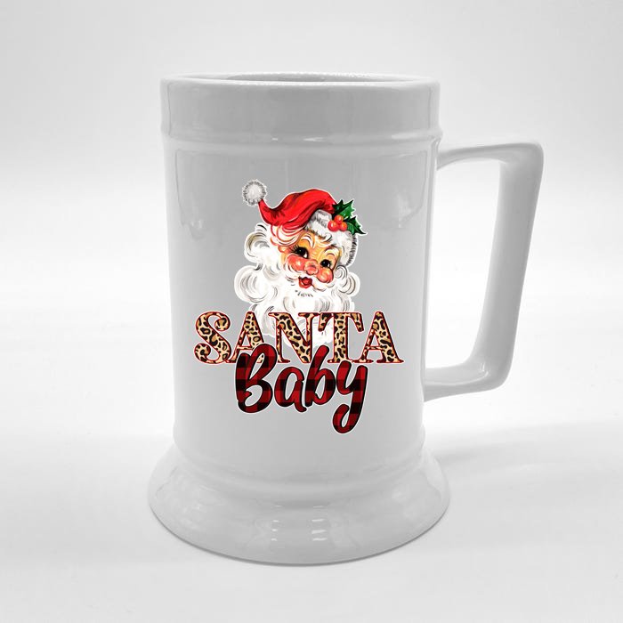 Santa Baby Cute Christmas Gift Front & Back Beer Stein