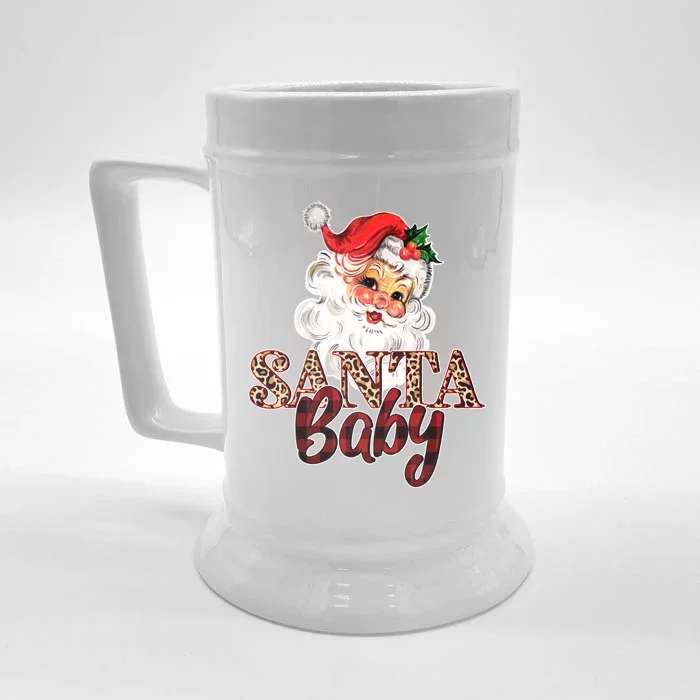 Santa Baby Cute Christmas Gift Front & Back Beer Stein