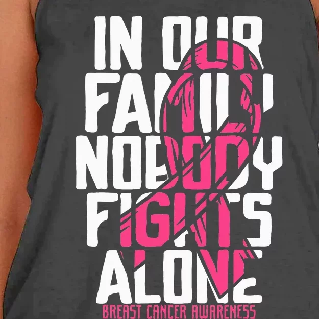 Support Breast Cancer Awareness with Pink Ribbon Women's Knotted Racerback Tank