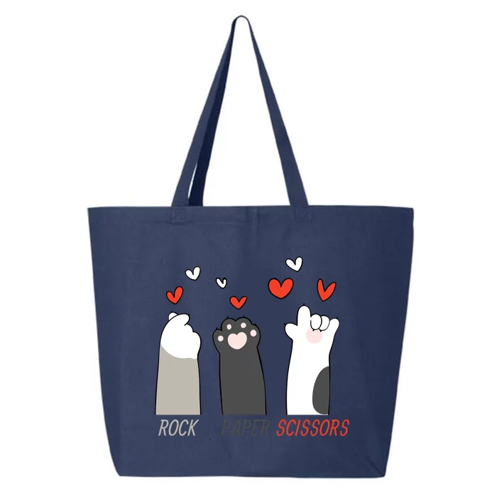 Sweet Boho Cat Paws Rock Paper Scissors 25L Jumbo Tote