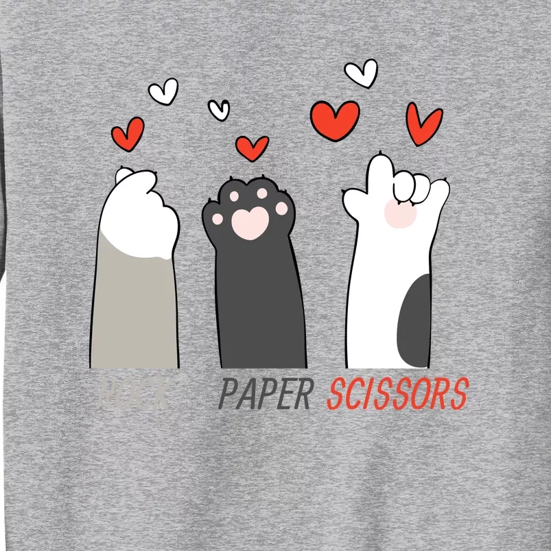 Sweet Boho Cat Paws Rock Paper Scissors Sweatshirt