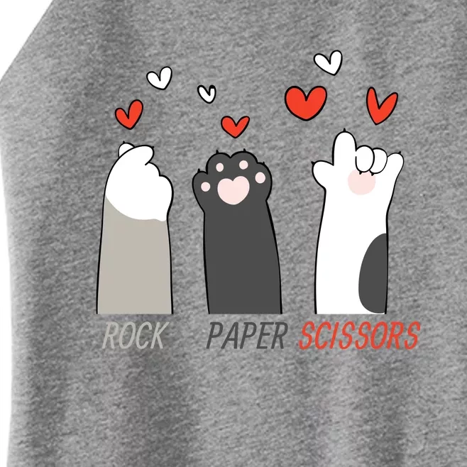 Sweet Boho Cat Paws Rock Paper Scissors Women’s Perfect Tri Rocker Tank