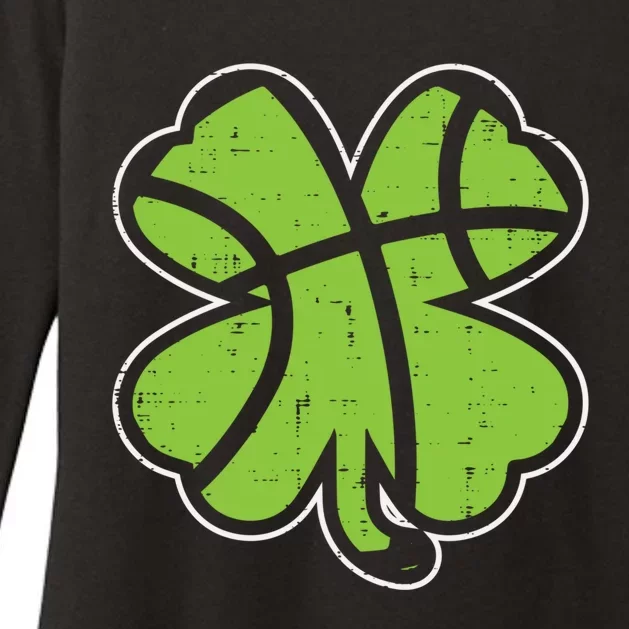 Shamrock Basketball Clover St Patricks Day Lucky Sports Gift Womens CVC Long Sleeve Shirt