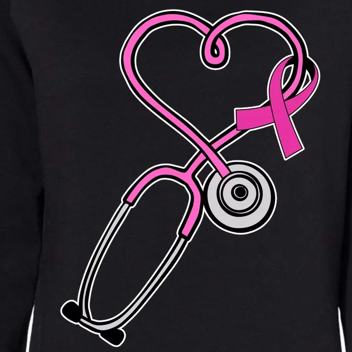 Stethoscope Breast Cancer Awareness Ribbon Womens California Wash Sweatshirt