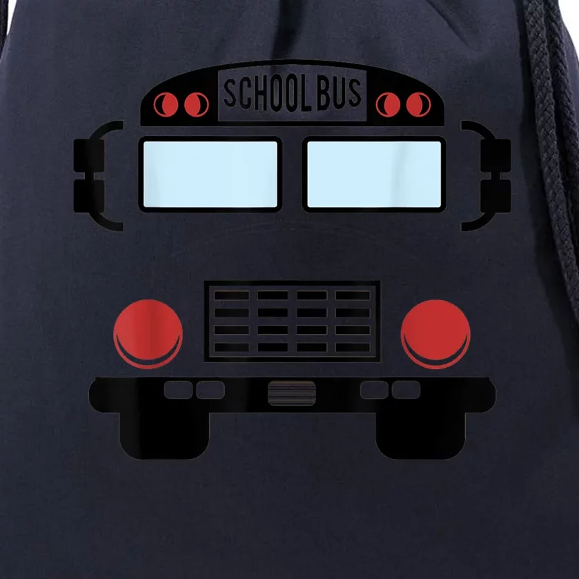 School Bus Costume Funny Yellow School Bus Driver Drawstring Bag