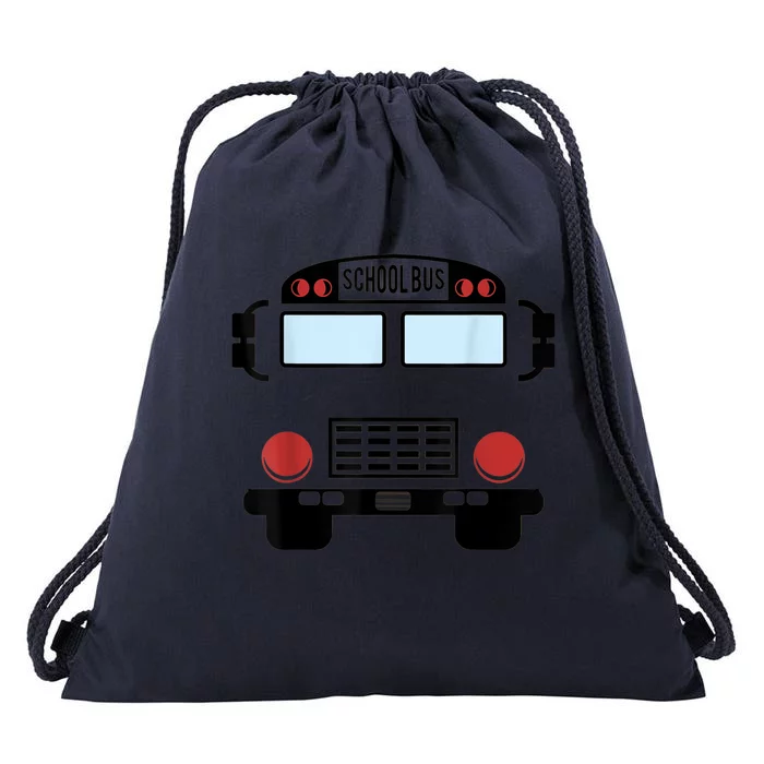 School Bus Costume Funny Yellow School Bus Driver Drawstring Bag