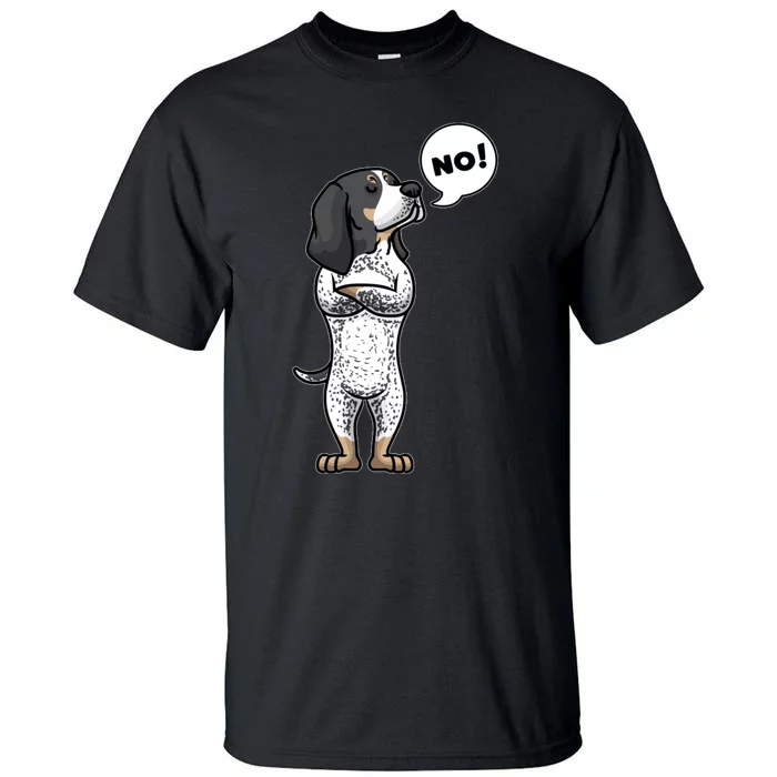 Stubborn Bluetick Coonhound Dog Tall T-Shirt