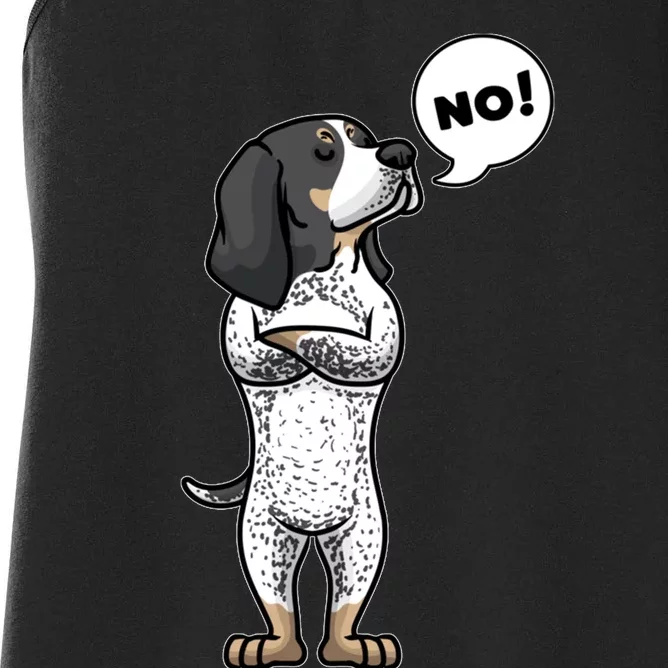 Stubborn Bluetick Coonhound Dog Women's Racerback Tank