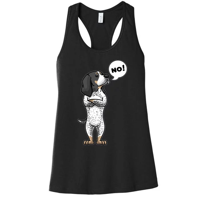 Stubborn Bluetick Coonhound Dog Women's Racerback Tank