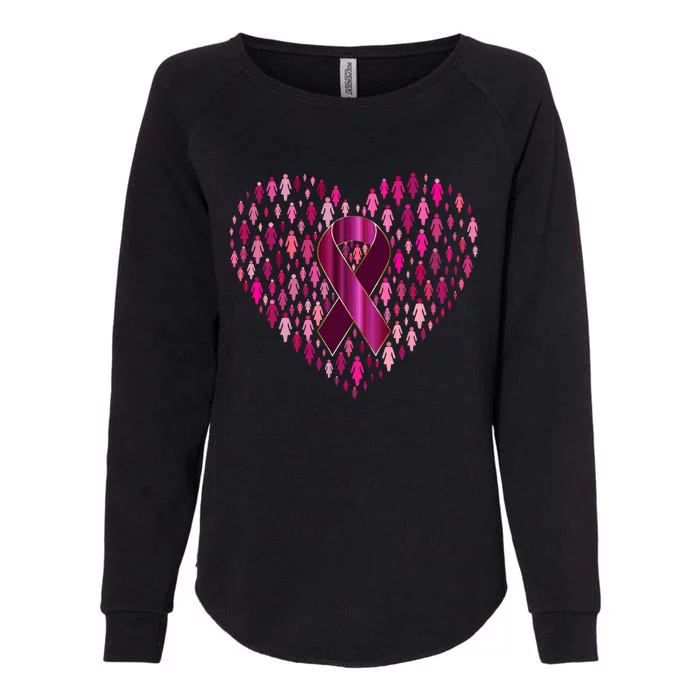 Support Breast Cancer Awareness Love Womens California Wash Sweatshirt