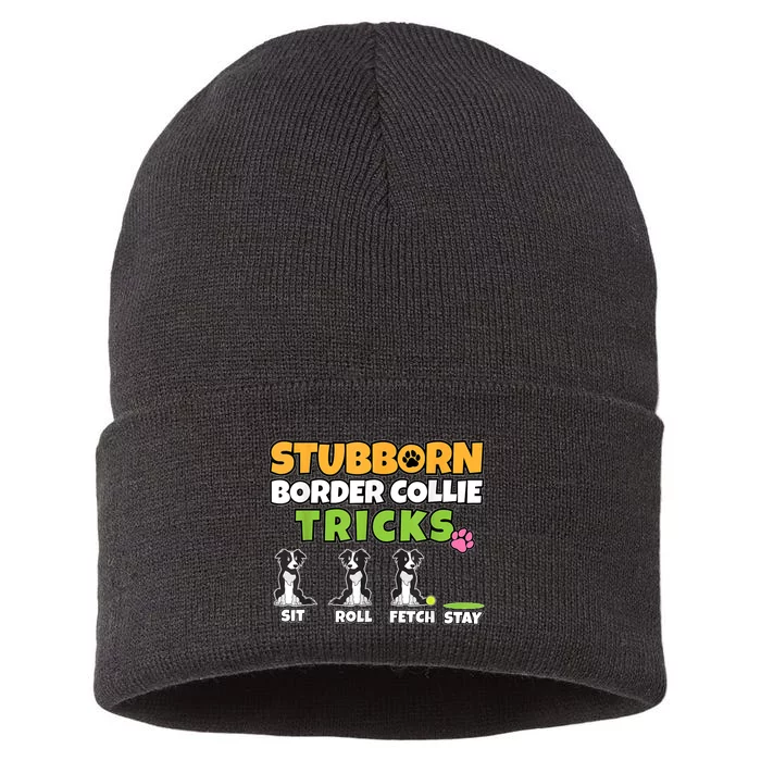 Stubborn Border Collie Tricks I Dog Lover I Border Collie Sustainable Knit Beanie