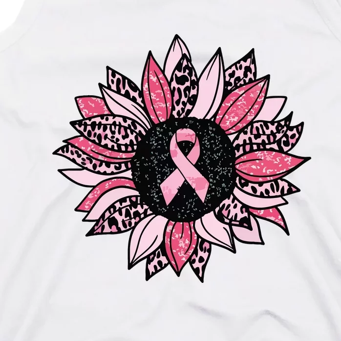 Sunflower Breast Cancer Awareness Women Warrior Tank Top