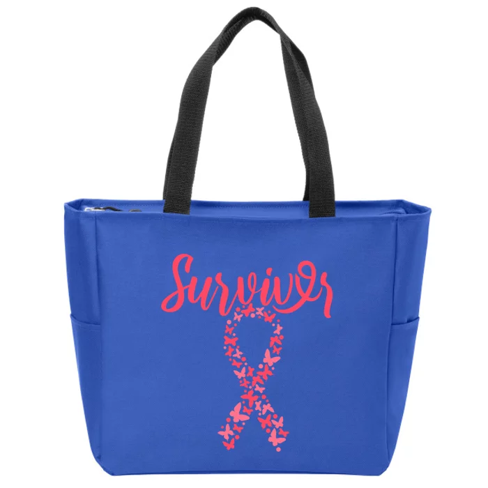 Support Breast Cancer Awarness Gift Zip Tote Bag