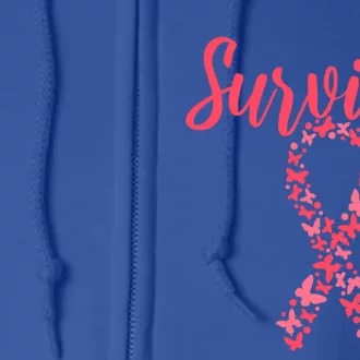 Support Breast Cancer Awarness Gift Full Zip Hoodie