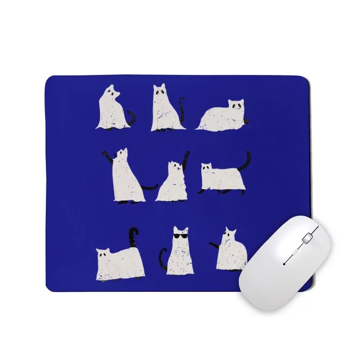 Scary Boo Cute Ghost Cat Kitty Vintage Halloween Costume Mousepad