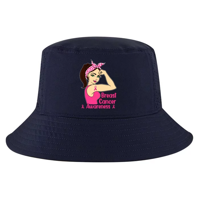 Strong Breast Cancer Awareness Gift Cool Comfort Performance Bucket Hat