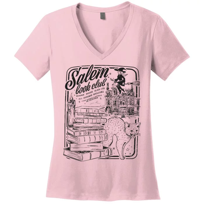 Salem Book Club Women's V-Neck T-Shirt