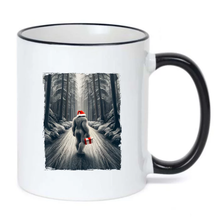 Santa Bigfoot Christmas Sasquatch Believe Black Color Changing Mug