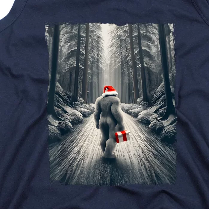 Santa Bigfoot Christmas Sasquatch Believe Tank Top