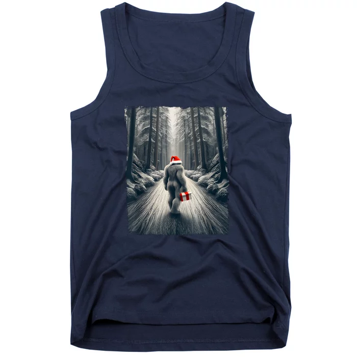 Santa Bigfoot Christmas Sasquatch Believe Tank Top